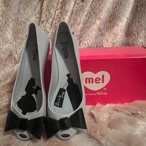 Melissa Alice and Wonderland Women's Black and White Bow Flats